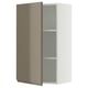 SEKTION Armoire murale, blanc/Voxtorp gris-brun foncé ultrabrillant, 24x15x40 "