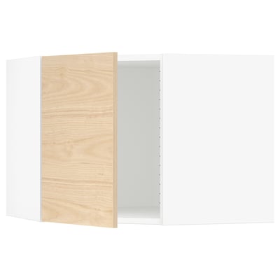 SEKTION Armoire murale d'angle, blanc/Askersund effet frêne clair, 26x15x20 "