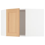 SEKTION Armoire murale d'angle, blanc/Vedhamn chêne, 26x15x20 "