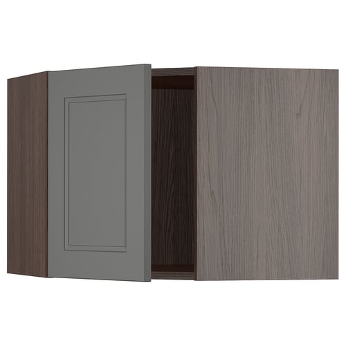 SEKTION Armoire murale d'angle, brun/Axstad gris foncé, 66x37x51 cm