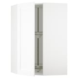 SEKTION Armoire murale d'angle+rgt pivot, blanc Enköping/blanc effet bois, 26x15x40 "