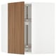 SEKTION Armoire murale d'angle+rgt pivot, blanc/Tistorp effet noyer foncé, 26x15x30 "