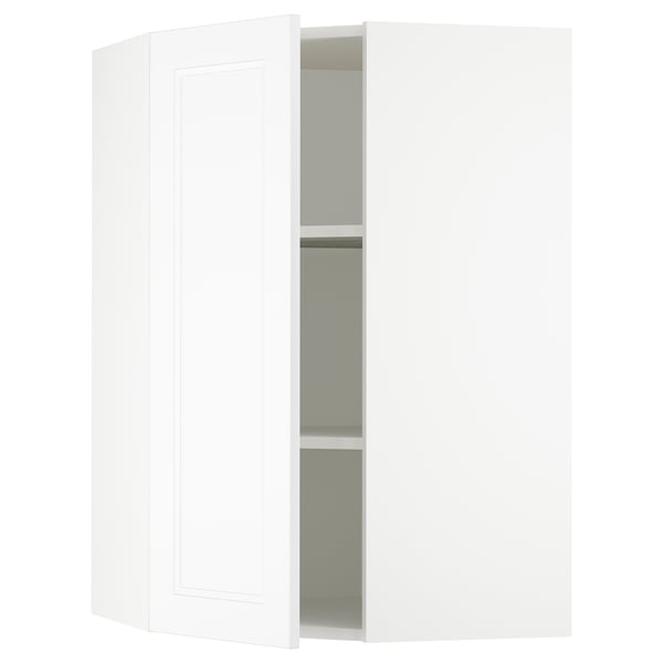 SEKTION Armoire murale d'angle+tablettes, blanc/Axstad blanc mat, 26x15x40 "