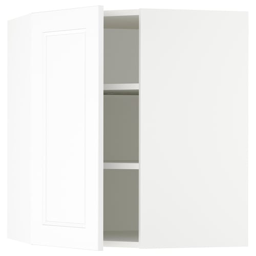 SEKTION Armoire murale d'angle+tablettes, blanc/Axstad blanc mat, 26x15x30 "