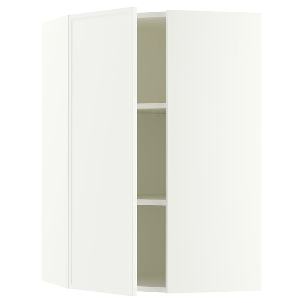 SEKTION Armoire murale d'angle+tblts, blanc/Aspudden blanc mat, 26x15x40 "