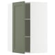 SEKTION Armoire murale d'angle+tblts, blanc/Axstad gris-vert, 26x15x40 "