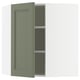 SEKTION Armoire murale d'angle+tblts, blanc/Axstad gris-vert, 26x15x30 "