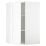 SEKTION Armoire murale d'angle+tblts, blanc Enköping/blanc effet bois, 26x15x40 "