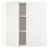 SEKTION Armoire murale d'angle+tblts, blanc/Stensund beige, 26x15x30 "