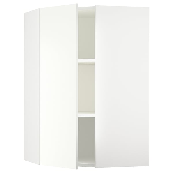 SEKTION Armoire murale d'angle+tblts, blanc/Vallstena blanc, 26x15x40 "