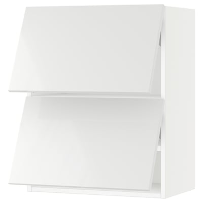 SEKTION Armoire murale horiz+2ptes, blanc/Ringhult blanc, 24x15x30 "