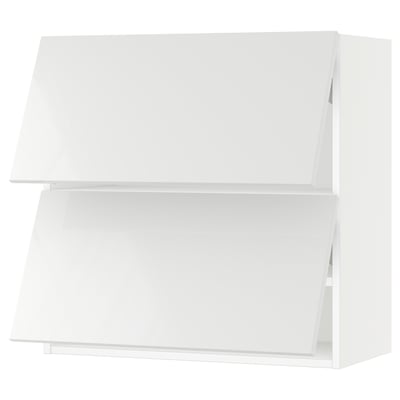 SEKTION Armoire murale horiz+2ptes, blanc/Ringhult blanc, 30x15x30 "