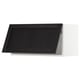 SEKTION Armoire murale horizont av ouv pres, blanc/Lerhyttan teinté noir, 30x15x15 "