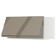 SEKTION Armoire murale horizont av ouv pres, blanc/Voxtorp gris-brun foncé ultrabrillant, 30x15x15 "