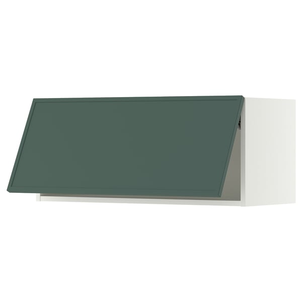 SEKTION Armoire murale horizontale, blanc/Aspudden gris-vert foncé, 36x15x15 "