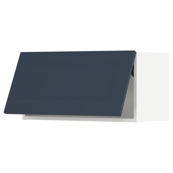 SEKTION Armoire murale horizontale, blanc Axstad/mat bleu, 30x15x15 "