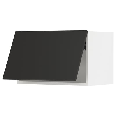 SEKTION Armoire murale horizontale, blanc/Nickebo anthracite mat, 24x15x15 "