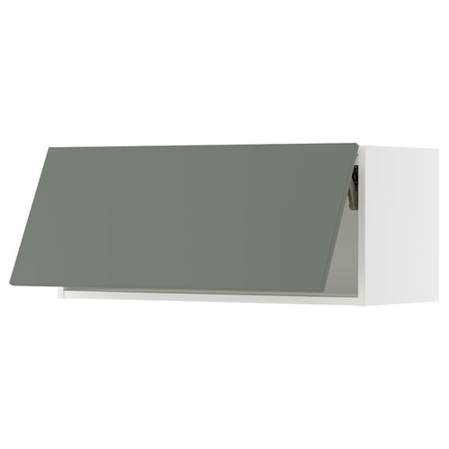SEKTION Armoire murale horizontale, blanc/Nickebo gris -vert mat, 36x15x15 "