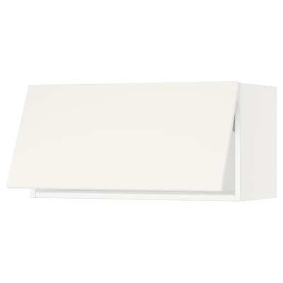 SEKTION Armoire murale horizontale, blanc/Veddinge blanc, 30x15x15 "