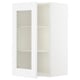SEKTION Armoire murale porte vitrée, blanc/Axstad blanc mat, 18x15x30 "