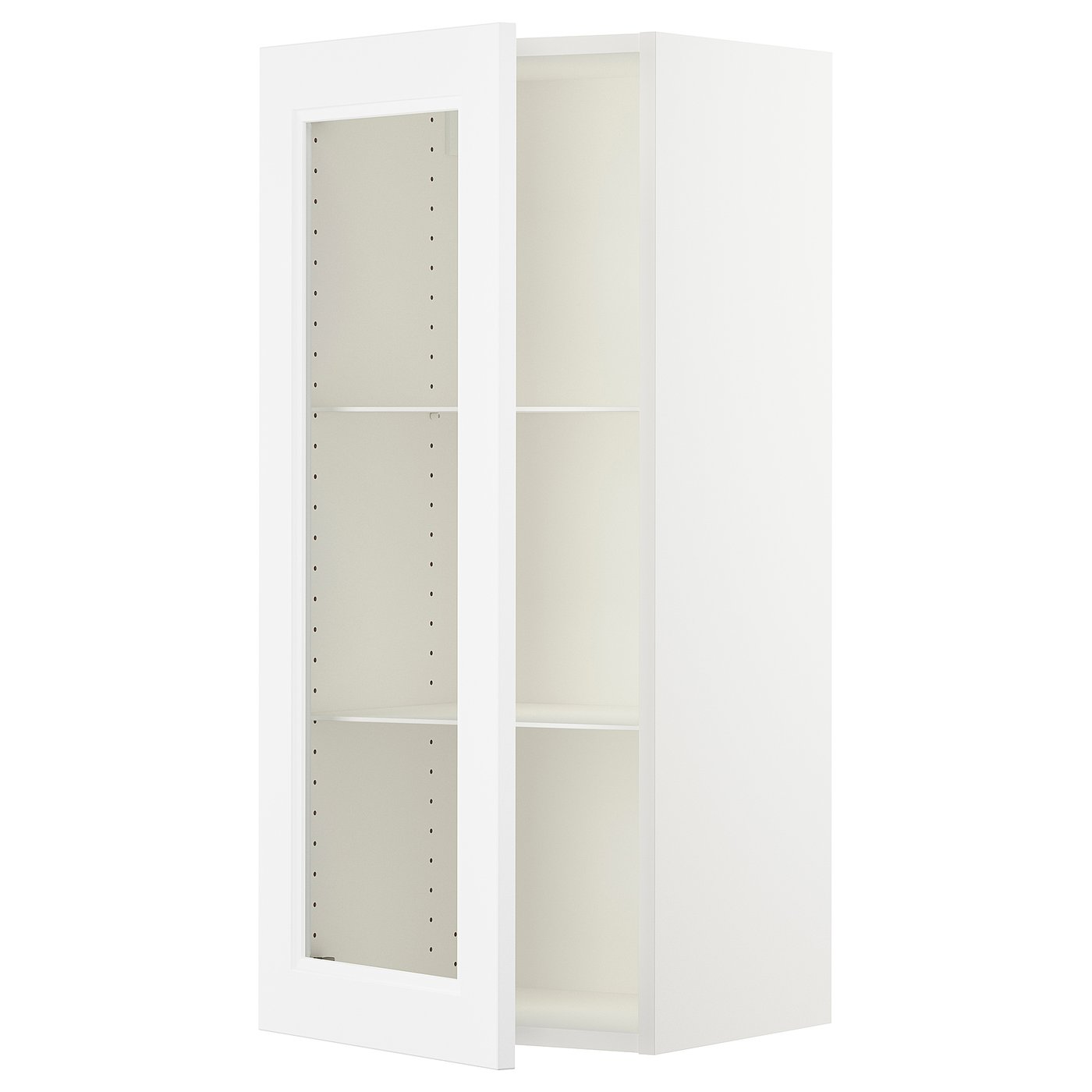 SEKTION armoire murale porte vitrée, blanc/Axstad blanc mat, 46x37x102