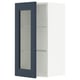 SEKTION Armoire murale porte vitrée, blanc Axstad/mat bleu, 15x15x30 "