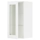 SEKTION Armoire murale porte vitrée, blanc Enköping/blanc effet bois, 15x15x30 "