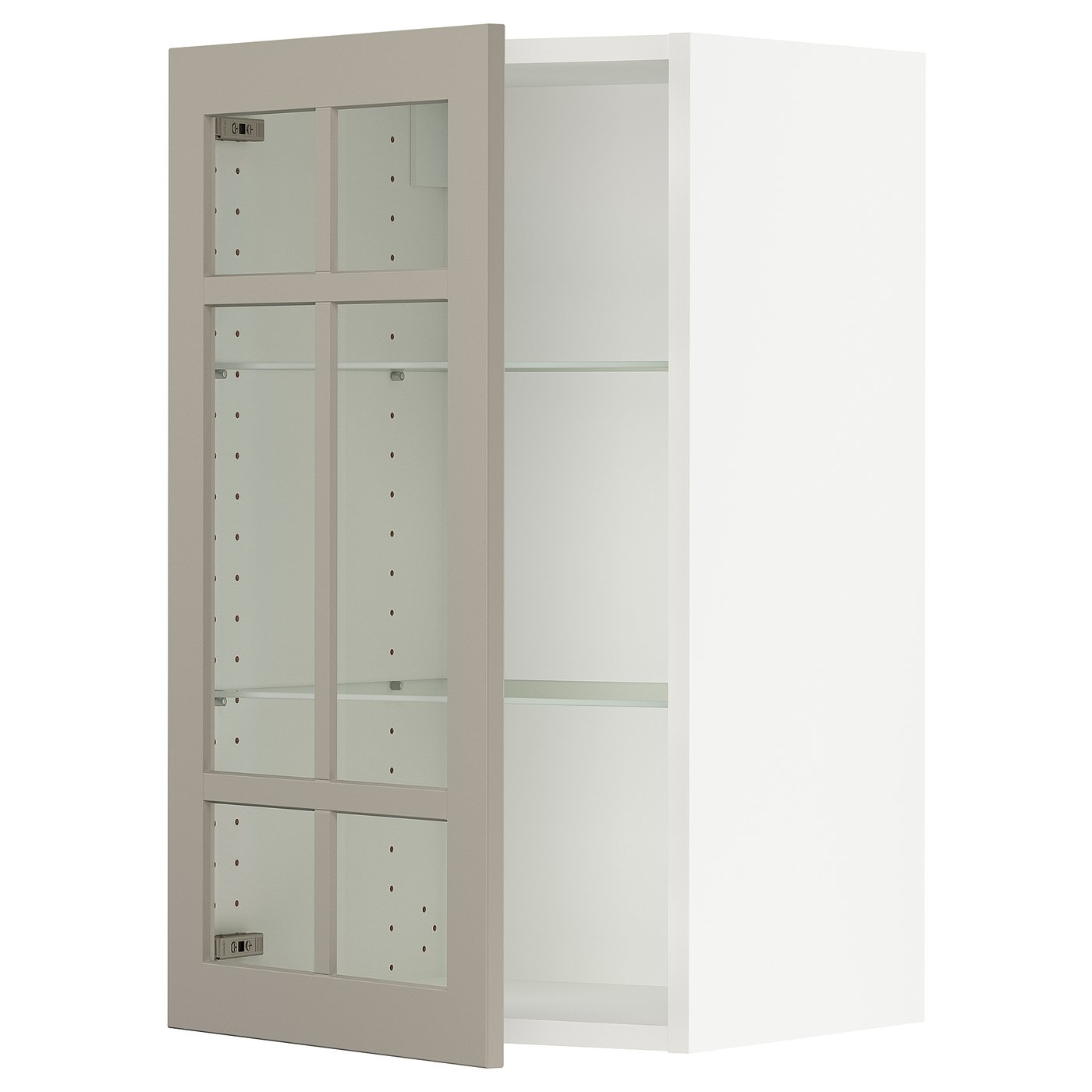 SEKTION Armoire murale porte vitrée blanc/Stensund beige IKEA