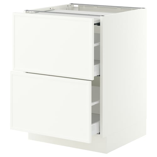 SEKTION / MAXIMERA Arm inf+plan travail couliss/2tir, blanc/Aspudden blanc mat, 24x24x30 "