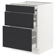 SEKTION / MAXIMERA Arm inf+plan travail couliss/2tir, blanc Axstad/mat bleu, 24x24x30 "