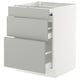 SEKTION / MAXIMERA Arm inf+plan travail couliss/2tir, blanc/Havstorp gris clair, 24x24x30 "
