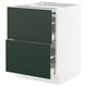 SEKTION / MAXIMERA Arm inf+plan travail couliss/2tir, blanc/Havstorp vert profond, 24x24x30 "
