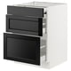 SEKTION / MAXIMERA Arm inf+plan travail couliss/2tir, blanc/Lerhyttan teinté noir, 24x24x30 "