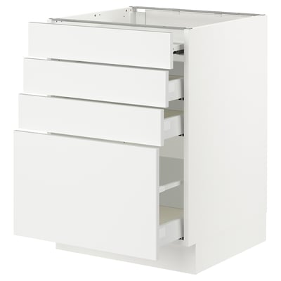 SEKTION / MAXIMERA Arm inf+plan travail couliss/3tir, blanc/Ringhult blanc, 24x24x30 "