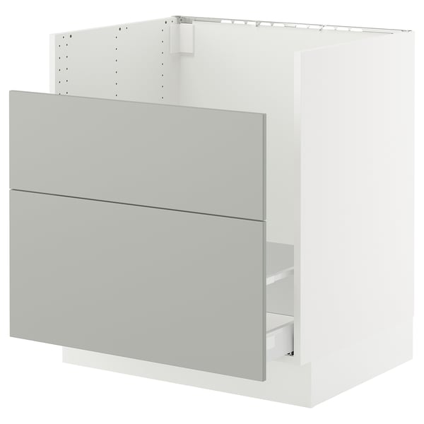 SEKTION / MAXIMERA Arm inf pr évier TALLSJÖN, blanc/Havstorp gris clair, 30x24x30 "
