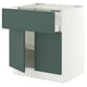 SEKTION / MAXIMERA Arm inf pr plaque/tiroir/tabl/2pts, blanc/Aspudden gris-vert foncé, 30x24x30 "