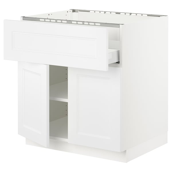 SEKTION / MAXIMERA Arm inf pr plaque/tiroir/tabl/2pts, blanc/Axstad blanc mat, 30x24x30 "
