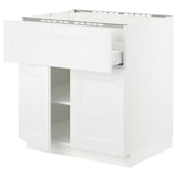 SEKTION / MAXIMERA Arm inf pr plaque/tiroir/tabl/2pts, blanc/Axstad blanc mat, 30x24x30 "