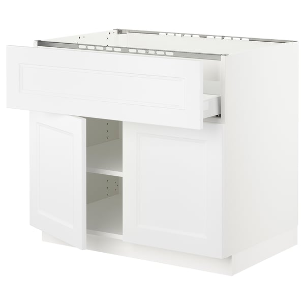 SEKTION / MAXIMERA Arm inf pr plaque/tiroir/tabl/2pts, blanc/Axstad blanc mat, 36x24x30 "