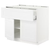 SEKTION / MAXIMERA Arm inf pr plaque/tiroir/tabl/2pts, blanc/Axstad blanc mat, 36x24x30 "