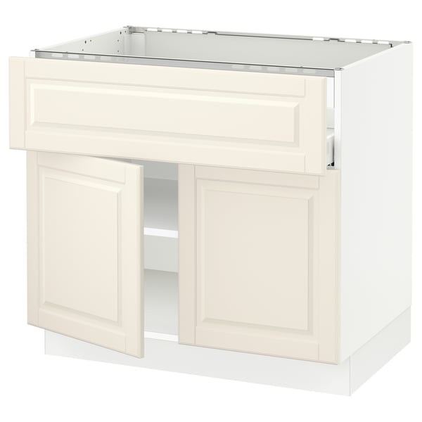 SEKTION / MAXIMERA Arm inf pr plaque/tiroir/tabl/2pts, blanc/Bodbyn blanc cassé, 36x24x30 "