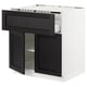 SEKTION / MAXIMERA Arm inf pr plaque/tiroir/tabl/2pts, blanc/Lerhyttan teinté noir, 30x24x30 "