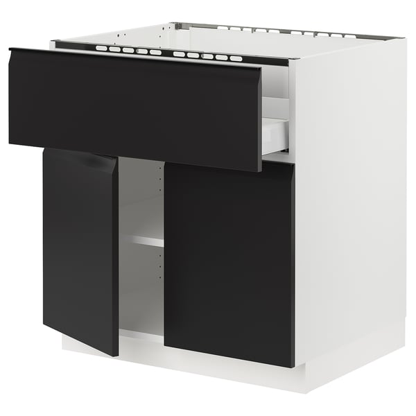 SEKTION / MAXIMERA Arm inf pr plaque/tiroir/tabl/2pts, blanc/Upplöv anthracite mat, 30x24x30 "