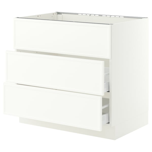 SEKTION / MAXIMERA Arm inf tbl cuis/hotte int av tir, blanc/Aspudden blanc mat, 36x24x30 "