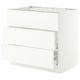 SEKTION / MAXIMERA Arm inf tbl cuis/hotte int av tir, blanc/Aspudden blanc mat, 36x24x30 "