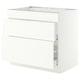 SEKTION / MAXIMERA Arm inf tbl cuis/hotte int av tir, blanc/Aspudden blanc mat, 36x24x30 "