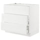SEKTION / MAXIMERA Arm inf tbl cuis/hotte int av tir, blanc/Axstad blanc mat, 36x24x30 "