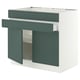 SEKTION / MAXIMERA Arm inf tble cuis/2 ptes/2 fac/1tir, blanc/Aspudden gris-vert foncé, 36x24x30 "