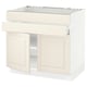 SEKTION / MAXIMERA Arm inf tble cuis/2 ptes/2 fac/1tir, blanc/Bodbyn blanc cassé, 36x24x30 "