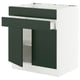SEKTION / MAXIMERA Arm inf tble cuis/2 ptes/2 fac/1tir, blanc/Havstorp vert profond, 30x24x30 "